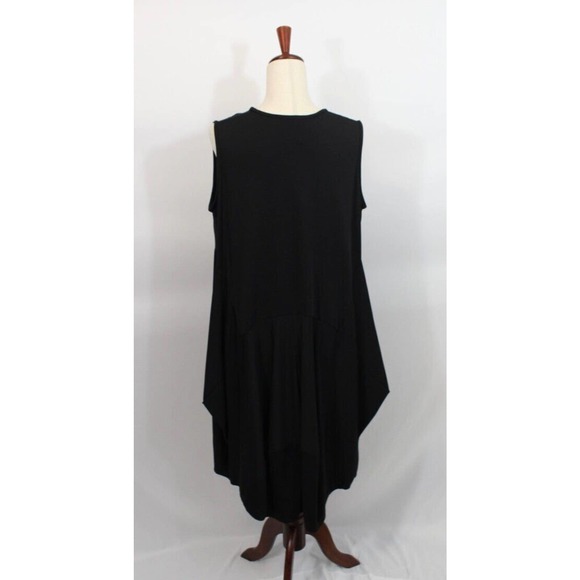 DRESS TO KILL Jane Mohr OS S M L Black Sleeveless Gathered Dress Tunic - Picture 3 of 6